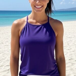 Purple Fabletics XL purple sleeveless athletic top